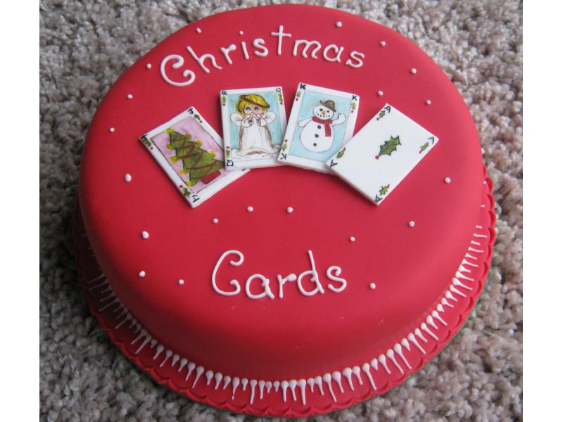 Christmas Cards fruit cake for Peter in Salford