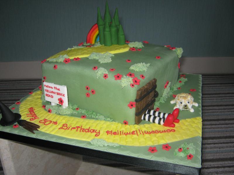 Wizard of Oz themed birthday cake in vanilla sponge for Alana's birthday party in Pendle