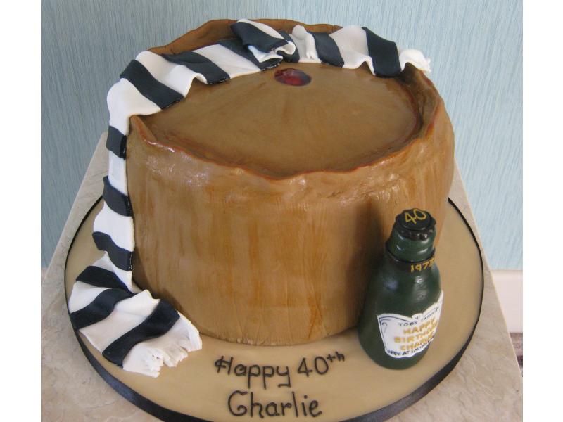 Pork Pie for a pie, Preston North End fan and lover of real ale in sponge and sugerpaste for Charlie in Chorley