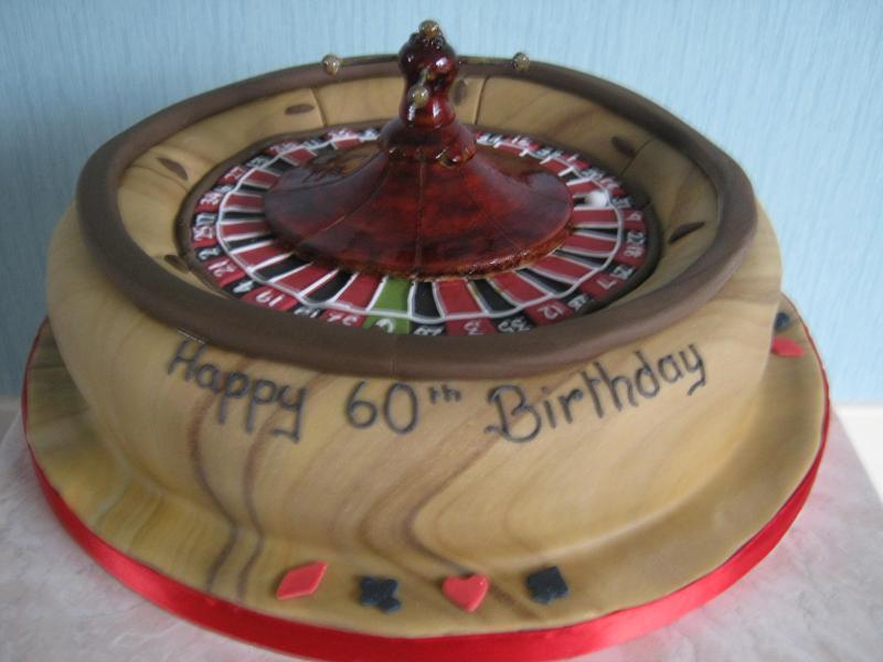 Roulette Wheel for Jim's 60th birthday in Preston made from chocolate sponge