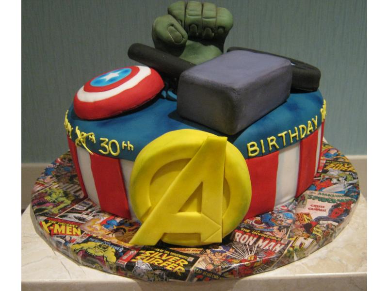 Marvel Heroes - for a super heroes fan from Preston in vanilla sponge