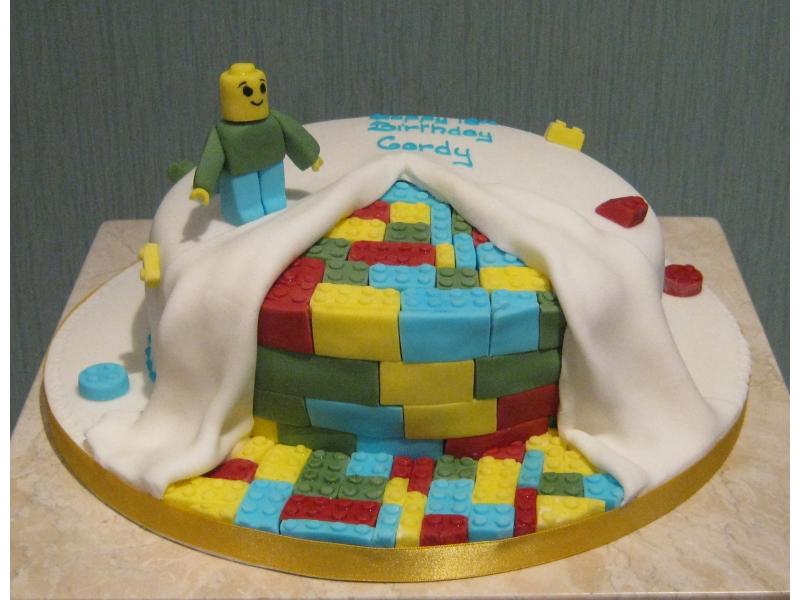 Lego - Lego themed chocolate sponge cake for Cordy in Weeton