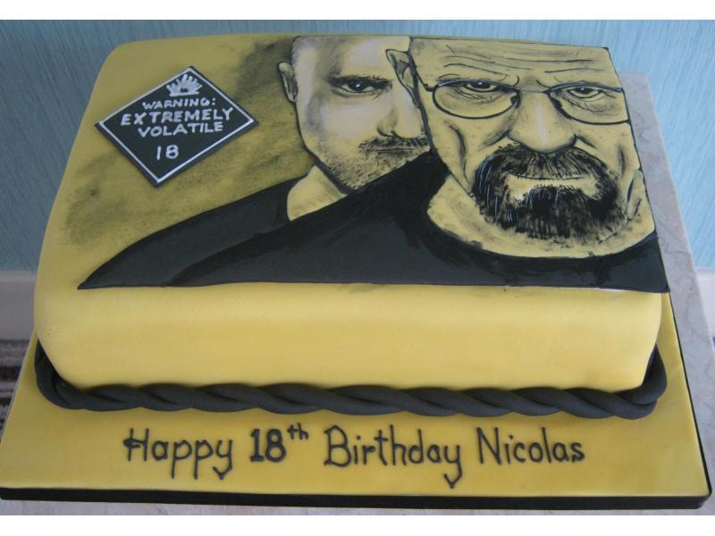 Breaking Bad in chocolate sponge for Nicolas' 18th in Rossall