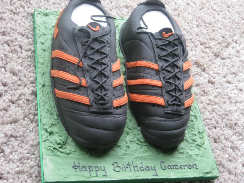 Football Boots for cameron's birthday in Lytham made in Madeira sponge