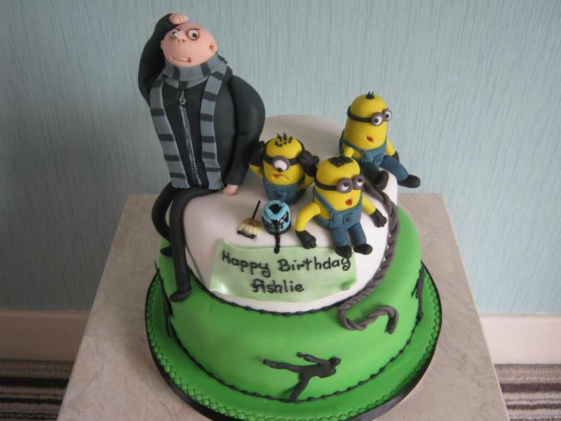 Despicable Me with Minions cake in lemon sponge for Ashlie's birthday in Blackburn