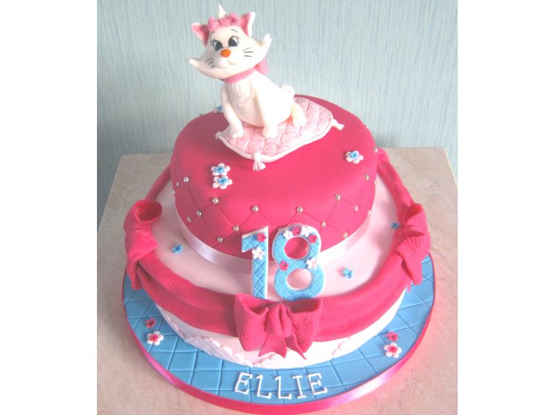 Aristocat cake for Ellie in #Thornton from Madeira and chocoate sponges to celebrate her 18th birthday