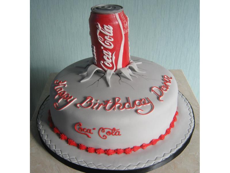 Daren who loves drinking Coca Cola, but love eating this one in chocolate sponge