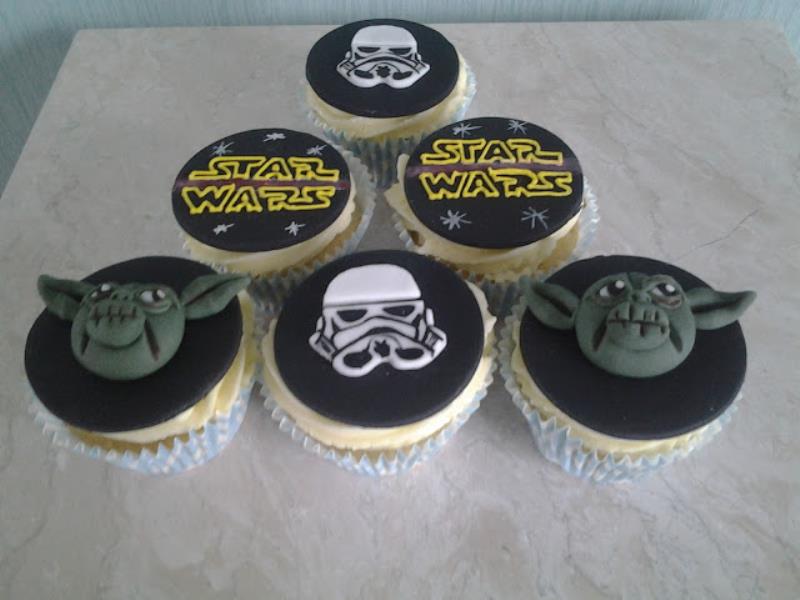 Star Wars - cupcakes in vanilla sponge for boyfriend's birthday in Blackpool