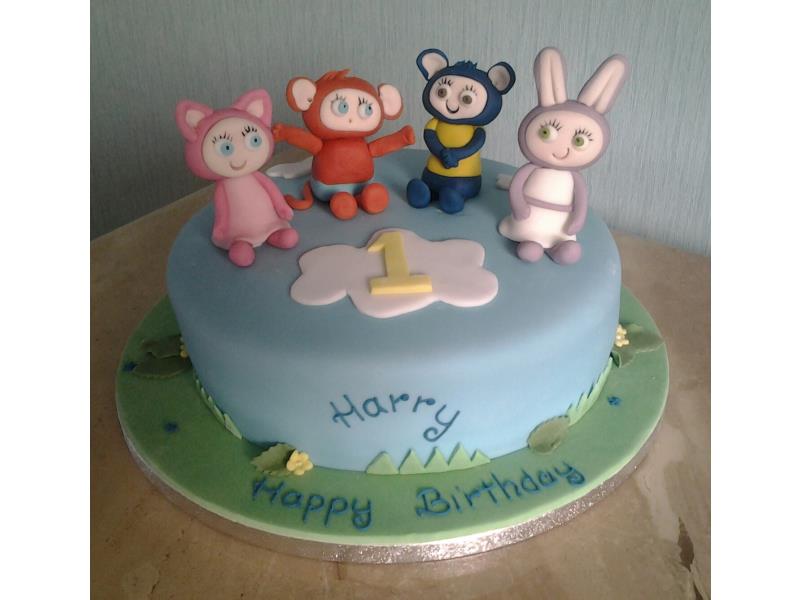 Waybuloo characters from Cbeebies in vanilla sponge fro Harry in Blackpool