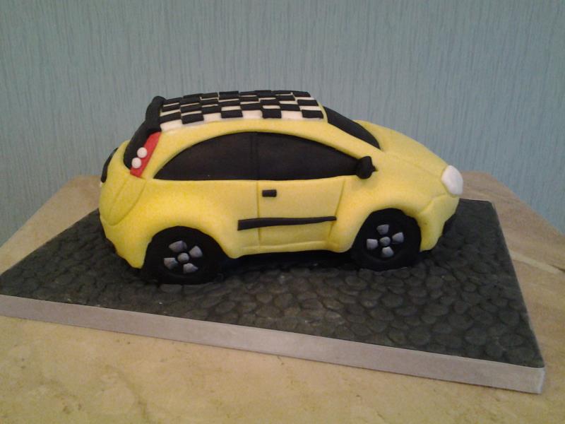 Ford Fiesta 3D cake in chocolate sponge for Ashleigh's 21st birthday in Cleveleys