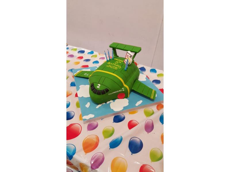 Thunderbird 2 - green Thunderbird in chocolate sponge for Jacob's 5th birthday in Lytham St Annes
