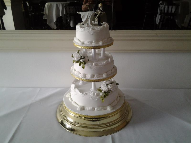 Hannah-Beth - traditional 3 tier wedding cake in sponges and fruit cake for Hannah-Beth's & James' wedding at the Imperial Hotel Blackpool.