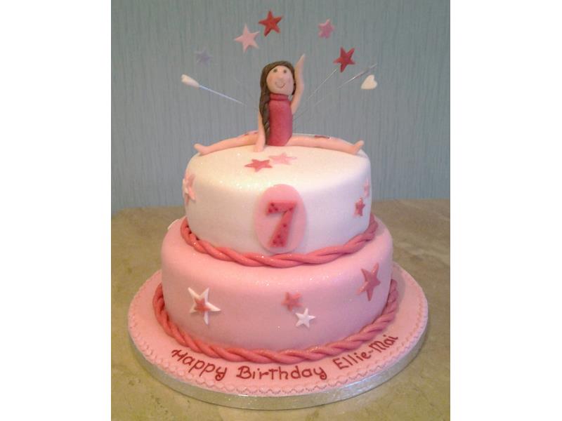 Ballerina for Ellie-Mai in Cleveleys, made from chocolate and vanilla sponges