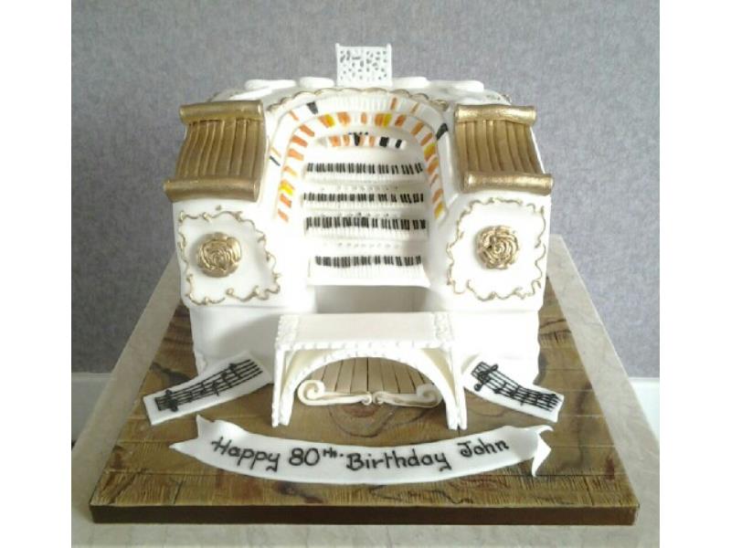 Wurlitzer Theatre Organ. Fruit cake modelled for organist and enthusiast John in Poulton