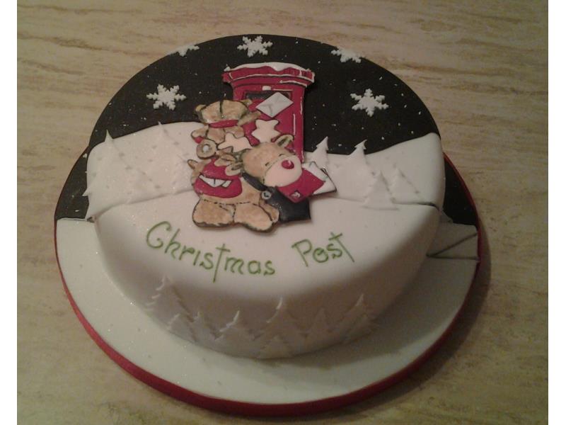 Christmas Post - Christmas cake in vanilla sponge for Sue in Blackpool