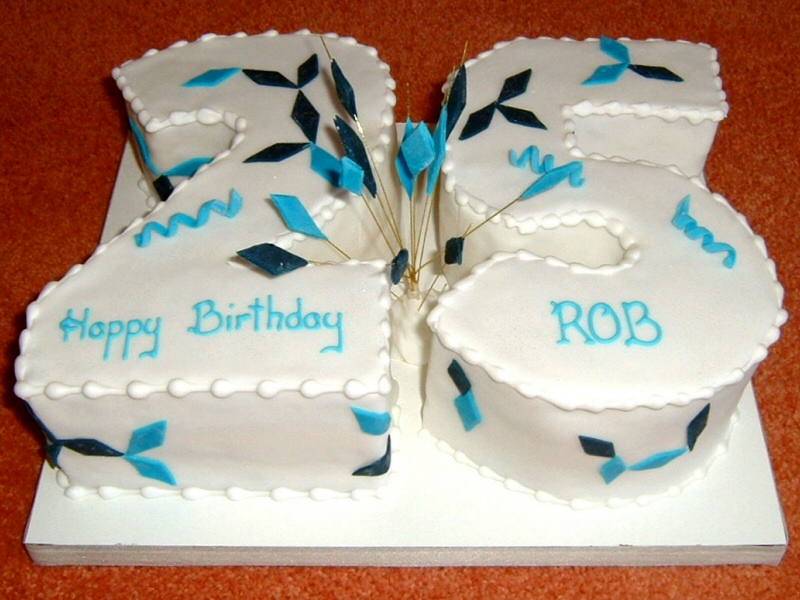 25th - Number shaped birthday cake for Rob, Poulton