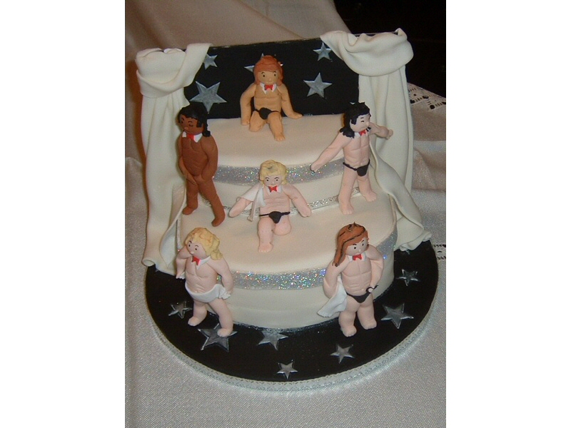 Strippers - Cake featuring strippers for a hen do for Sarah of Anchorsholme, Blackpool
