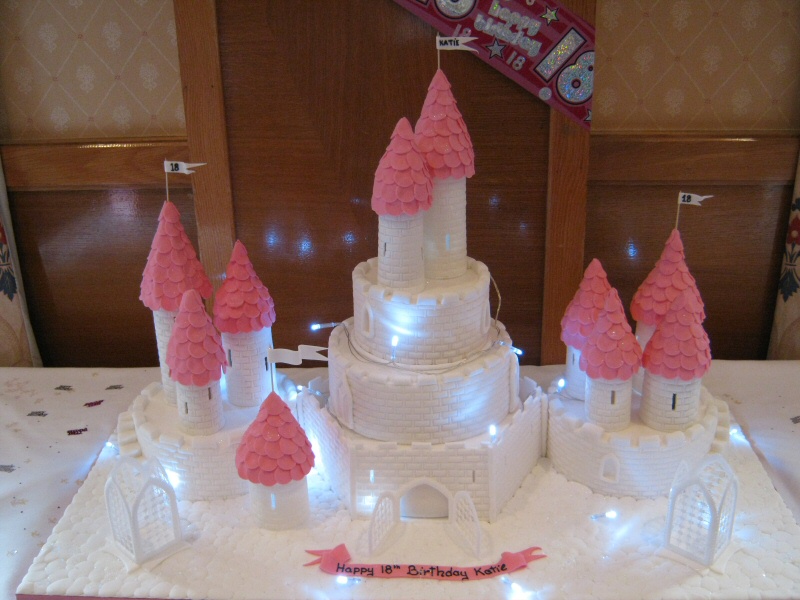 Katie - Princess fairytale castle cake with lighting for Katie's 18th, Cleveleys