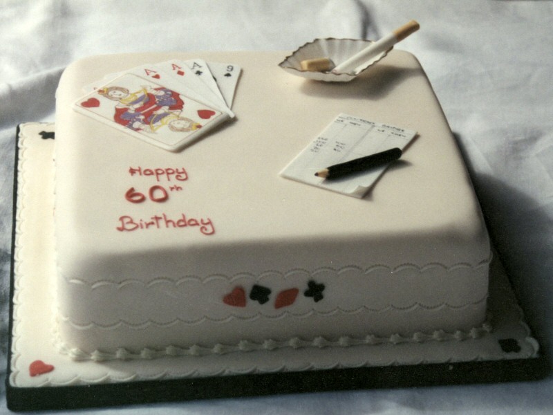 Playing Cards - 60th birthday cake for John of Kirkham