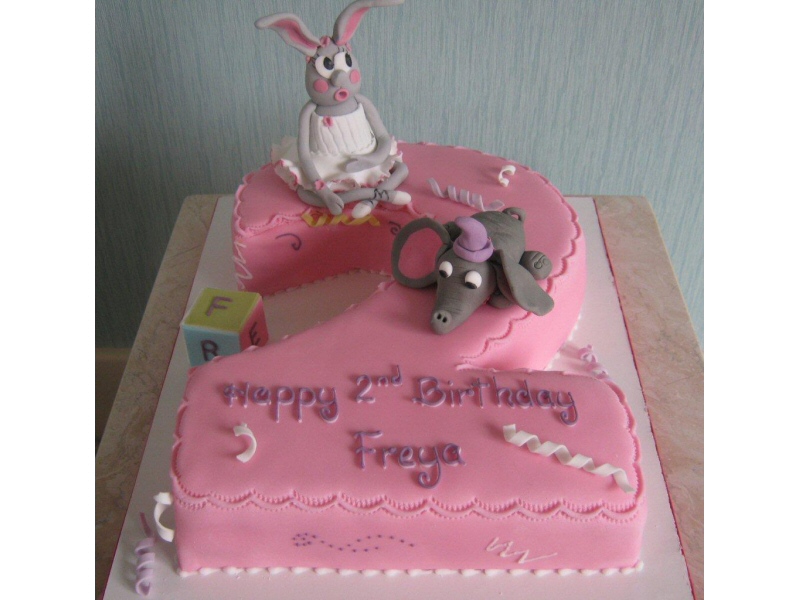 Freya - Second birthday cake featuring children's characters for Freya of Marton, Blackpool.