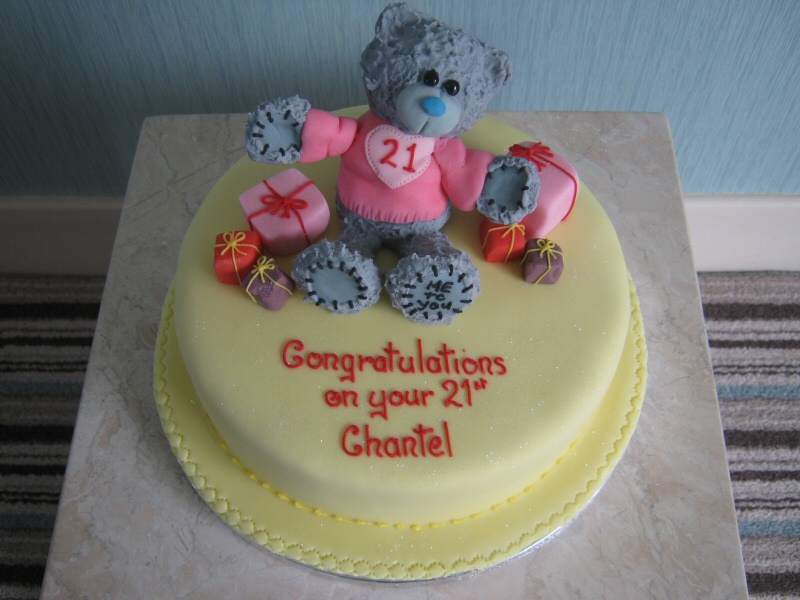 Me To You - 21st birthday cake for Chantel of Layton, featuring a Me To You bear.