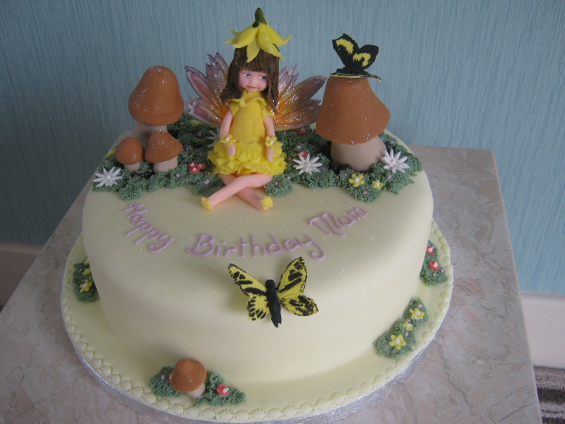 Fairy in a Garden - A fairy themed cake for mother Karen of South Shore, Blackpool.